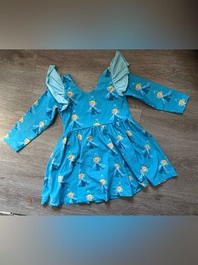 Disney Blue Princess Print Dress Bodysuit